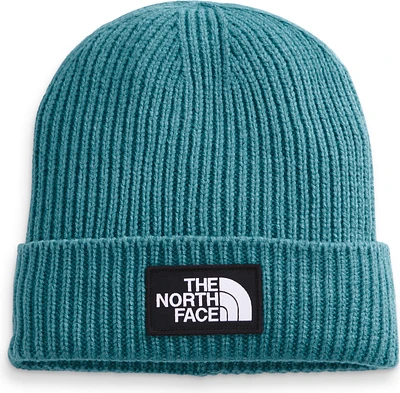 TNF Logo Box Cuffed Beanie Storm Blue