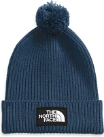 TNF Logo Box Pom Beanie Shady Blue