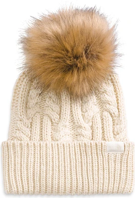 Women's Oh Mega Fur Pom Beanie Gardenia White