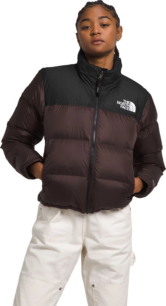 Women's 1996 Retro Nuptse Jacket Coal Brown TNF Black