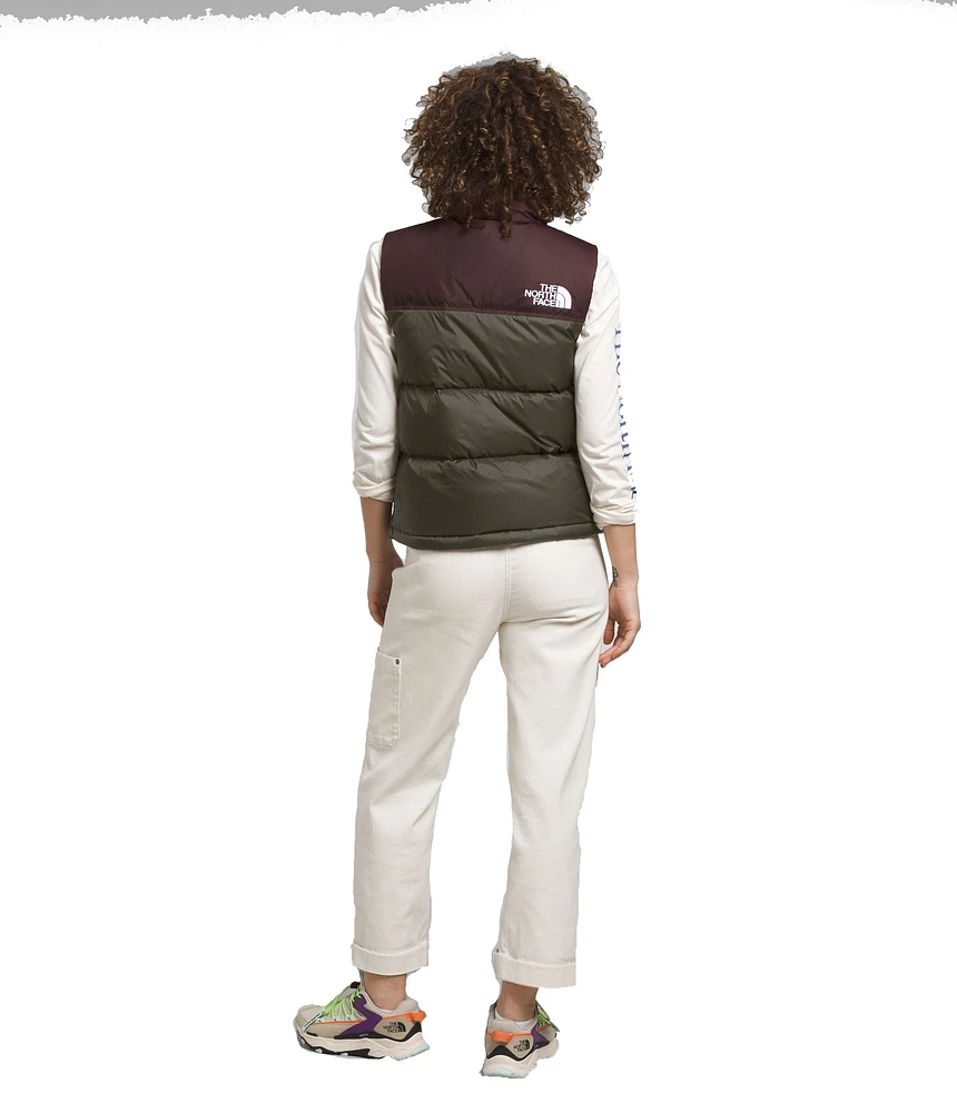 Women's 1996 Retro Nuptse Vest New Taupe/Coal Brown