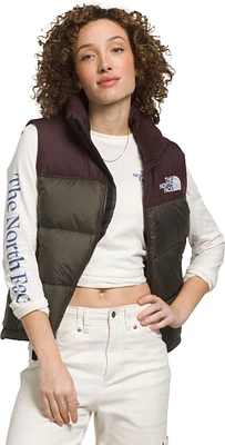 Women's 1996 Retro Nuptse Vest New Taupe/Coal Brown