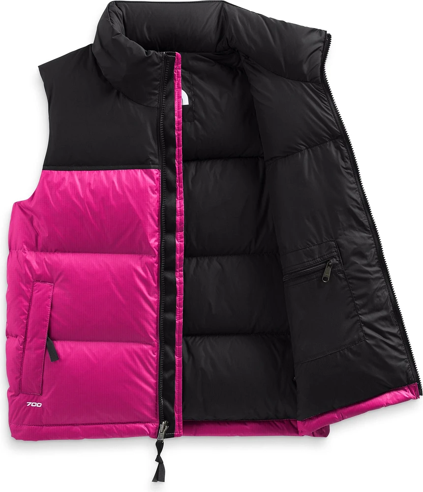 W 1996 Retro Nuptse Vest Fuschia Pink