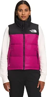 W 1996 Retro Nuptse Vest Fuschia Pink