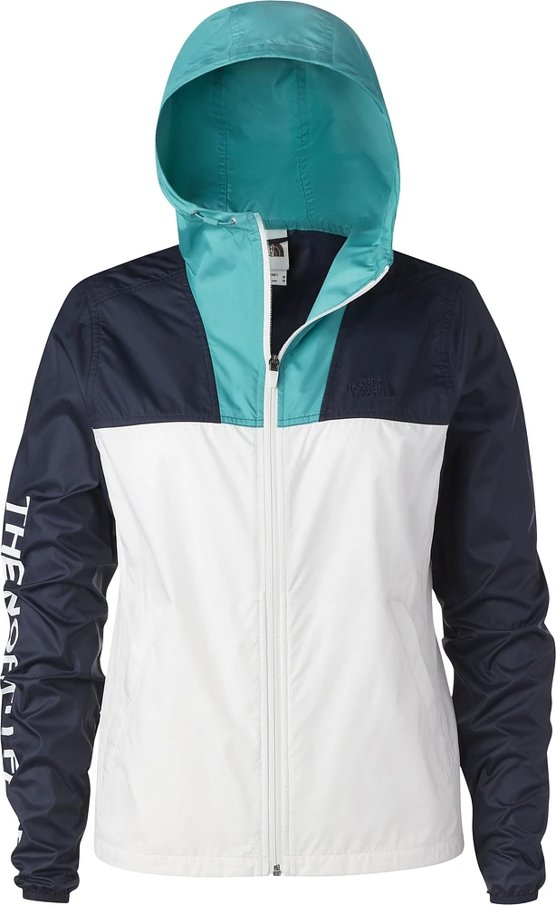 Women's Graphic Cyclone Jacket Porcelain Green/Aviator Navy/Gardenia White