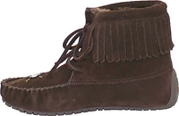 Short Lace up Dark Brown Suede Boot