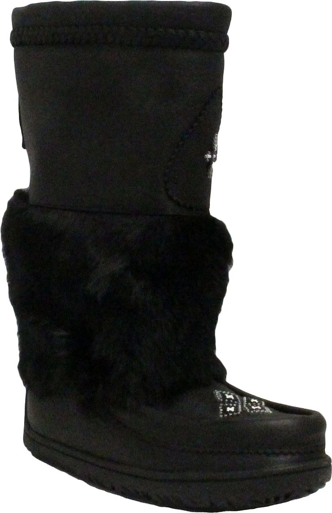 Tall Waterproof Black Leather Mukluk