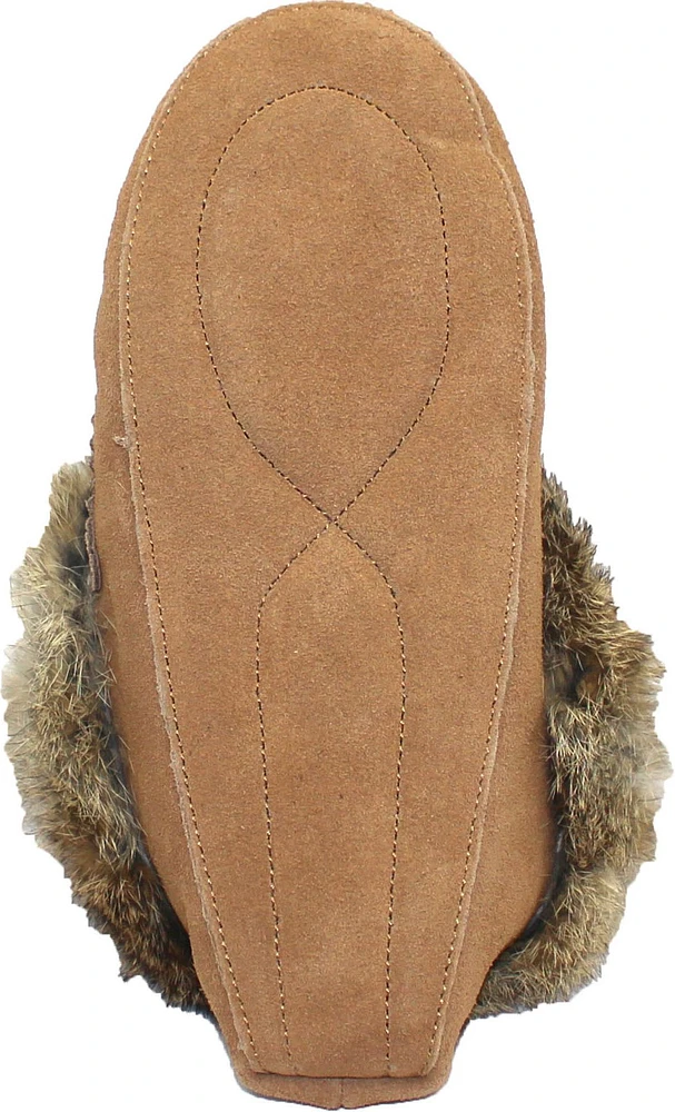 Beaded Mocc With Fur Trim Oak