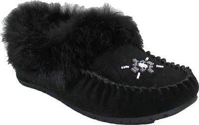 Hard Sole Black Suede Slipper