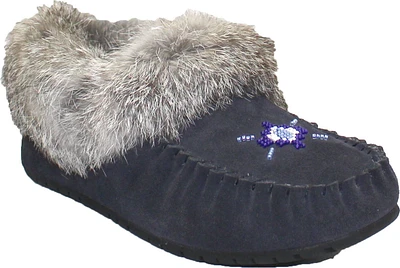 Hard Sole Navy Suede Slipper