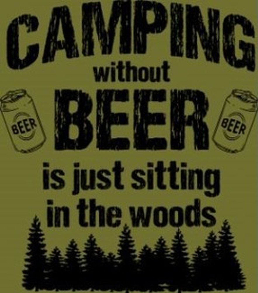 Lago Apparel T-SHIRT CAMPING WITHOUT BEER