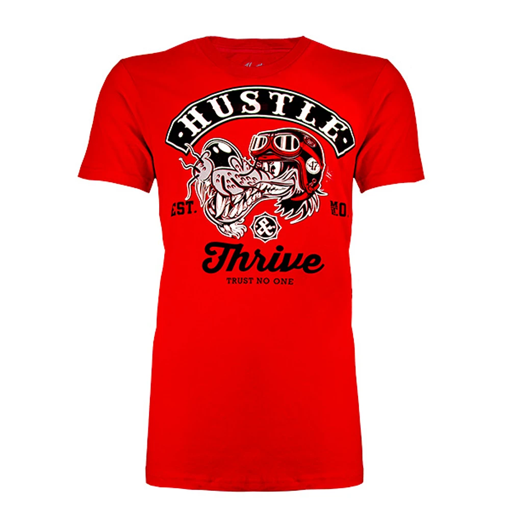 Red Hustle & Thrive t-shirt for men