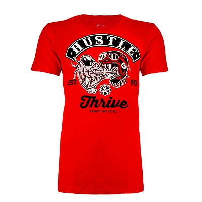 Red Hustle & Thrive t-shirt for men