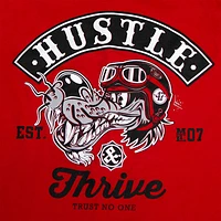 Red Hustle & Thrive t-shirt for men