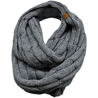 Grey infinity scarf for woman