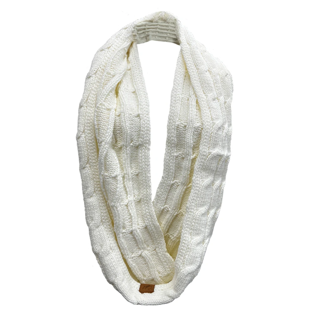 White infinity scarf for woman
