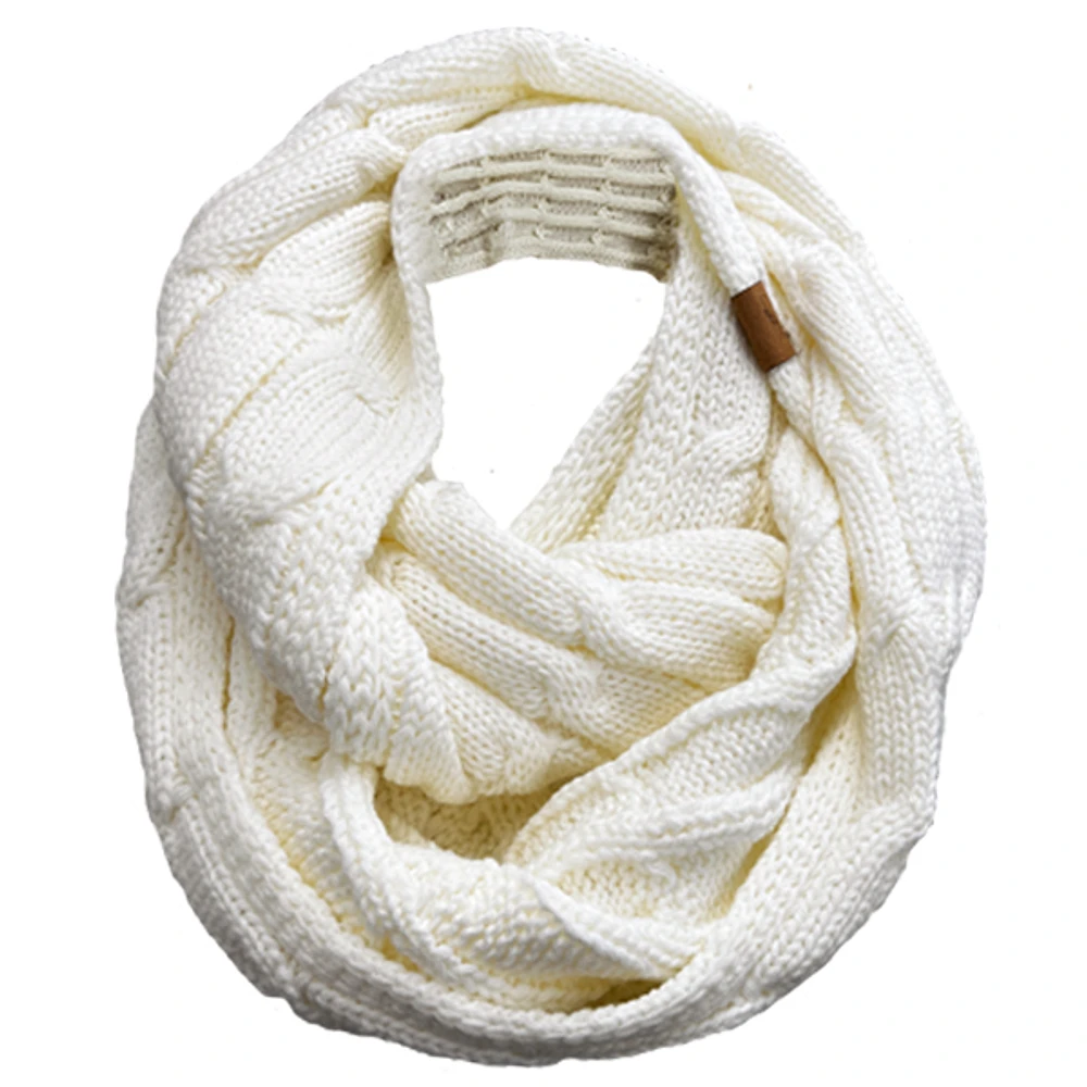 White infinity scarf for woman