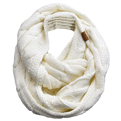 White infinity scarf for woman