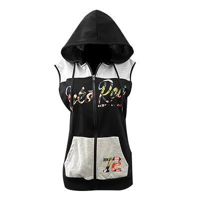 Black Sleeveless Hoodie Ecko Red For Women