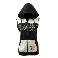 Black Sleeveless Hoodie Ecko Red For Women