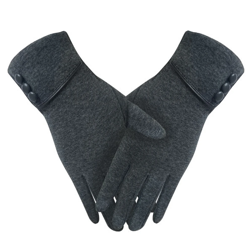 Grey winter gloves for women