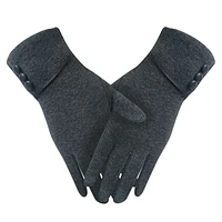 Grey winter gloves for women