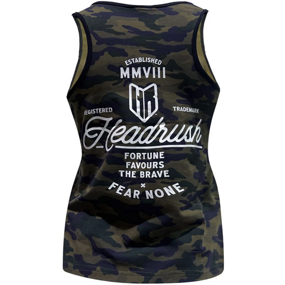 Camo green tank top Headrush for women