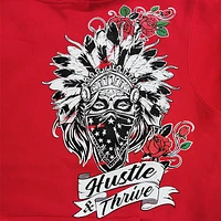 Red hoodie Hustle & Thrive for women
