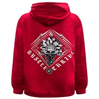 Red hoodie Hustle & Thrive for men