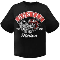 Black Hustle & Thrive T-Shirt for Men