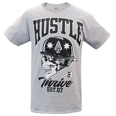 Grey t-shirt Hustle & Thrive for men