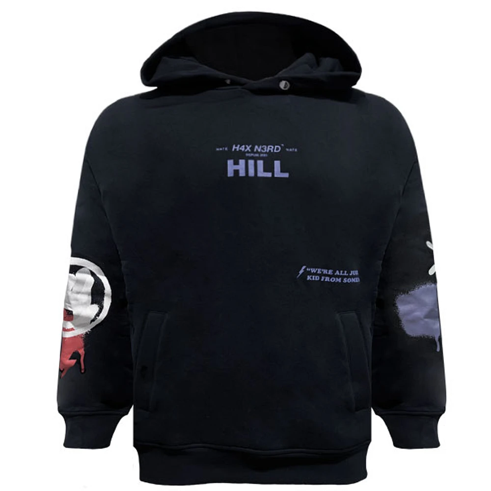 Black oversize hoodie H4X for men