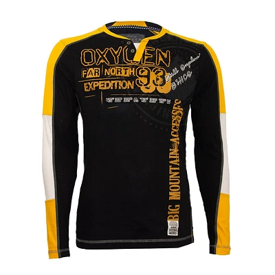 Oxygen Black Long Sleeve T-Shirt for Men