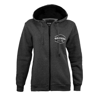 Oxygen charcoal Hood Zip for Women