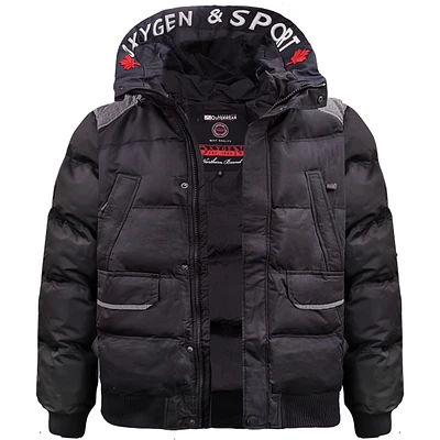 Black Oxygen Winter Coat for Men