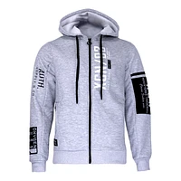 Grey hood zip Oxygen for men