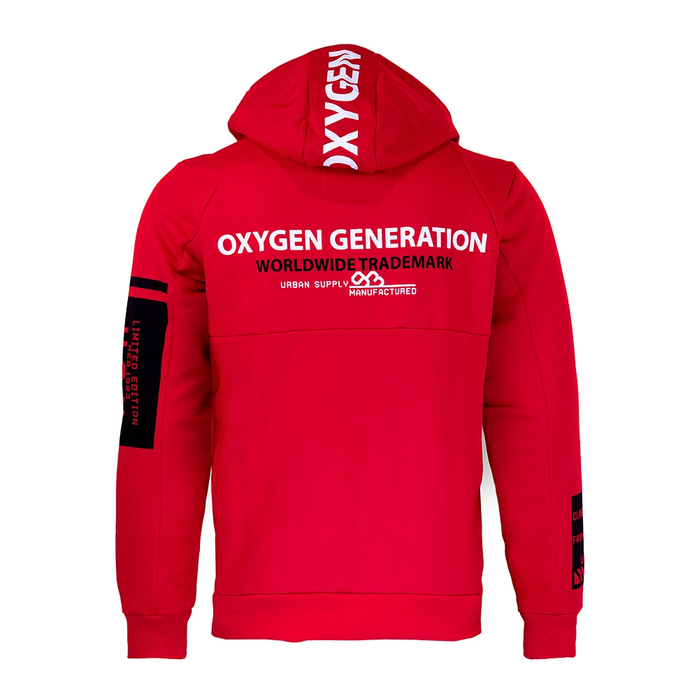 Red hood zip Oxygen for men