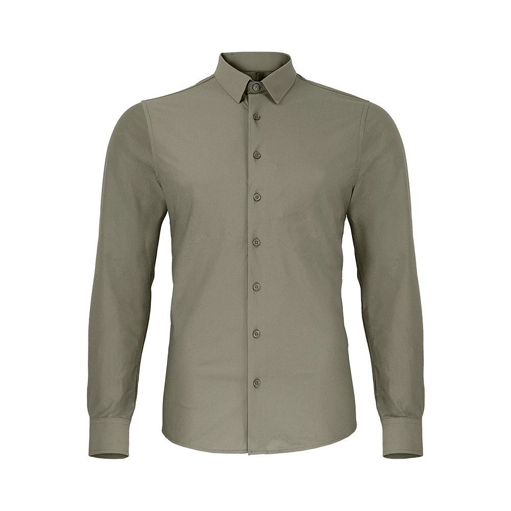 Taupe shirt long sleeves Projek raw for men