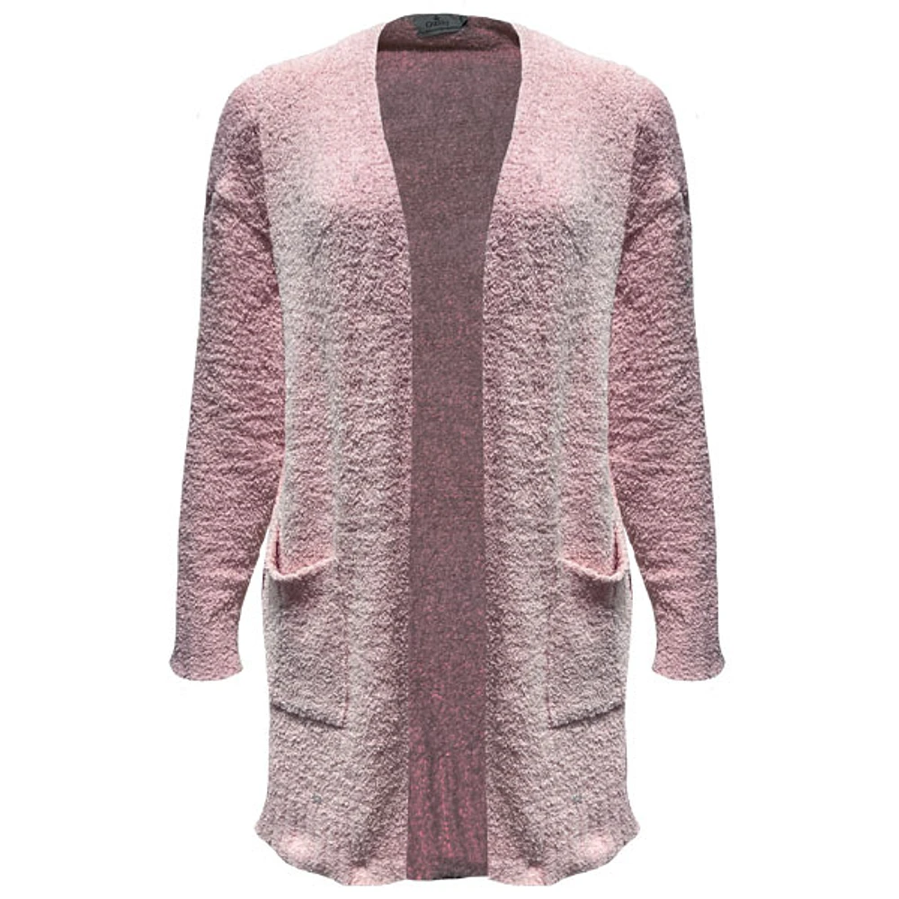 Pink duster cardigan for woman