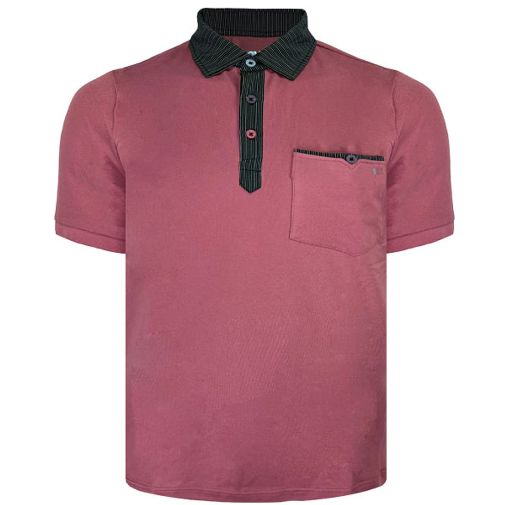 Pink polo shirt for men