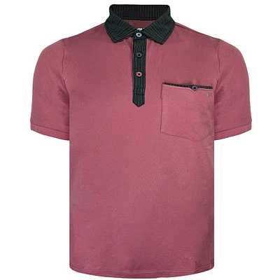 Pink polo shirt for men