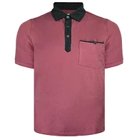 Pink polo shirt for men
