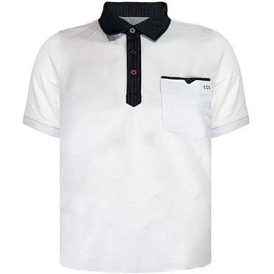 White polo shirt for men
