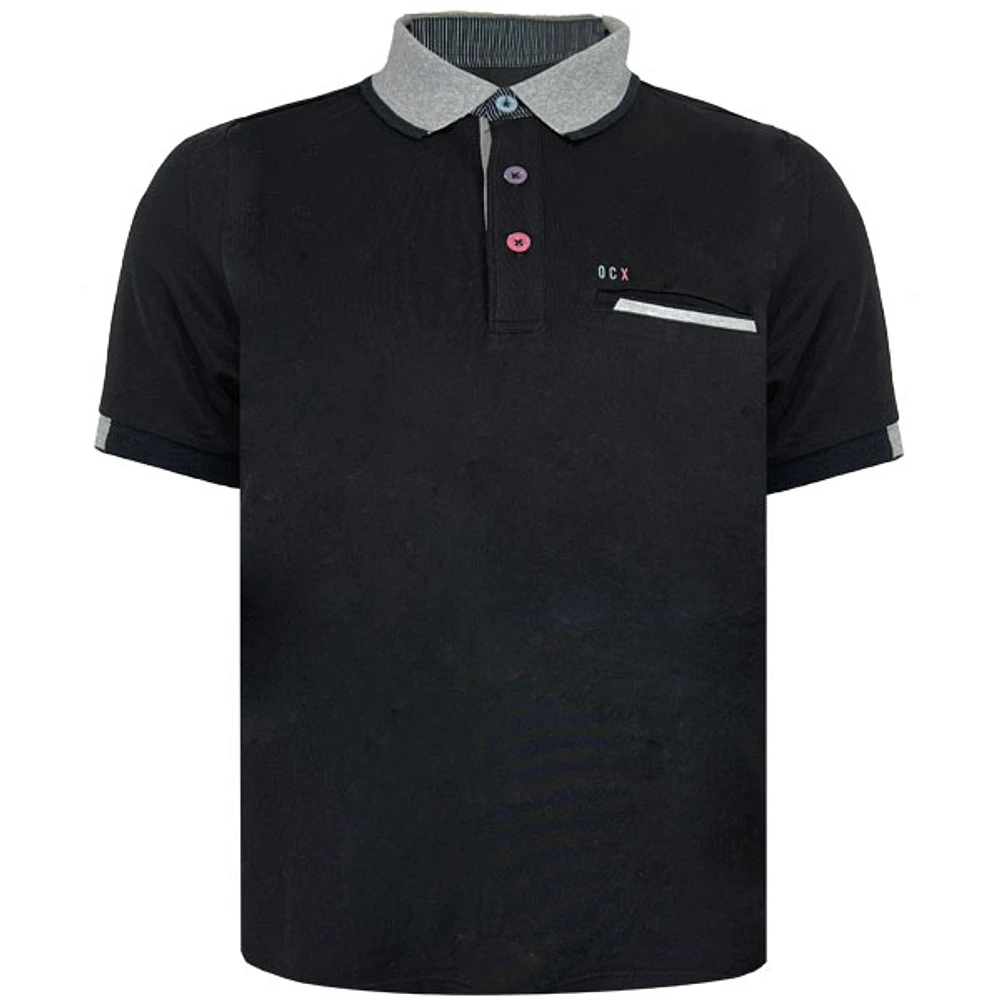 Black polo shirt for men