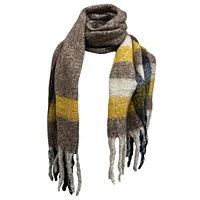 Yellow plaid scarf for women