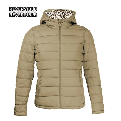 Reversible puffer light jacket for women