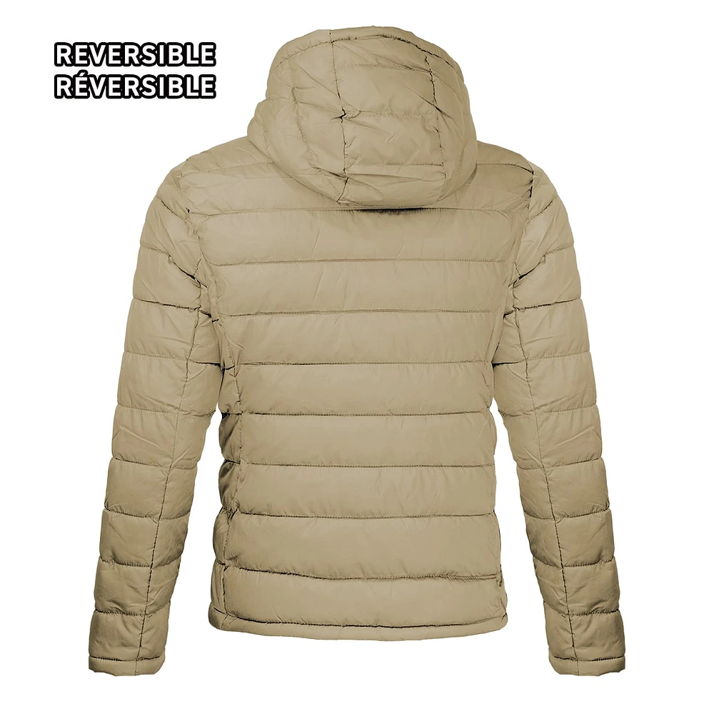 Reversible puffer light jacket for women