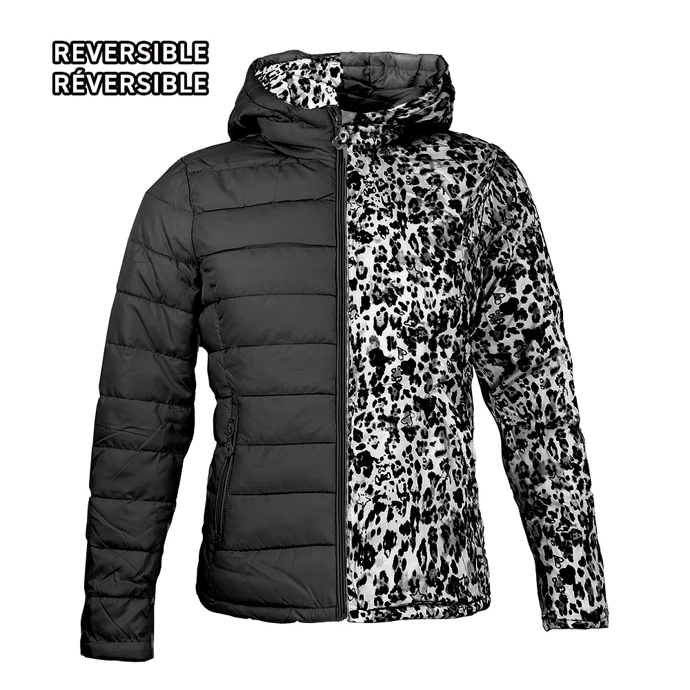 Reversible puffer light jacket for women