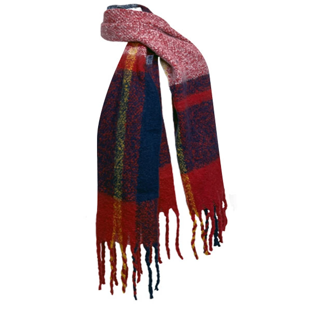 Red plaid scarf for women