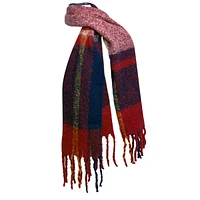 Red plaid scarf for women